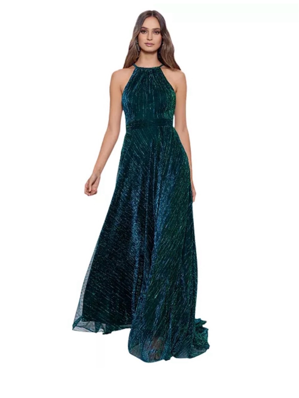 Betsy and Adam metallic Halter Neck Maxi
